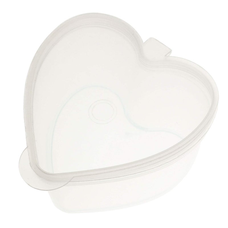 تيج علبة تخزين Tegg، 32 قطعة، علب تخزين بلاستيكية شفافة على شكل قلب، سعة 1.5 أونصة، مع أغطية، مناسبة لتخزين السلايم وكرات الفوم - Image 4